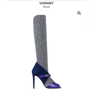 Vionnet Paris peep toe  Sweater Sock Boots